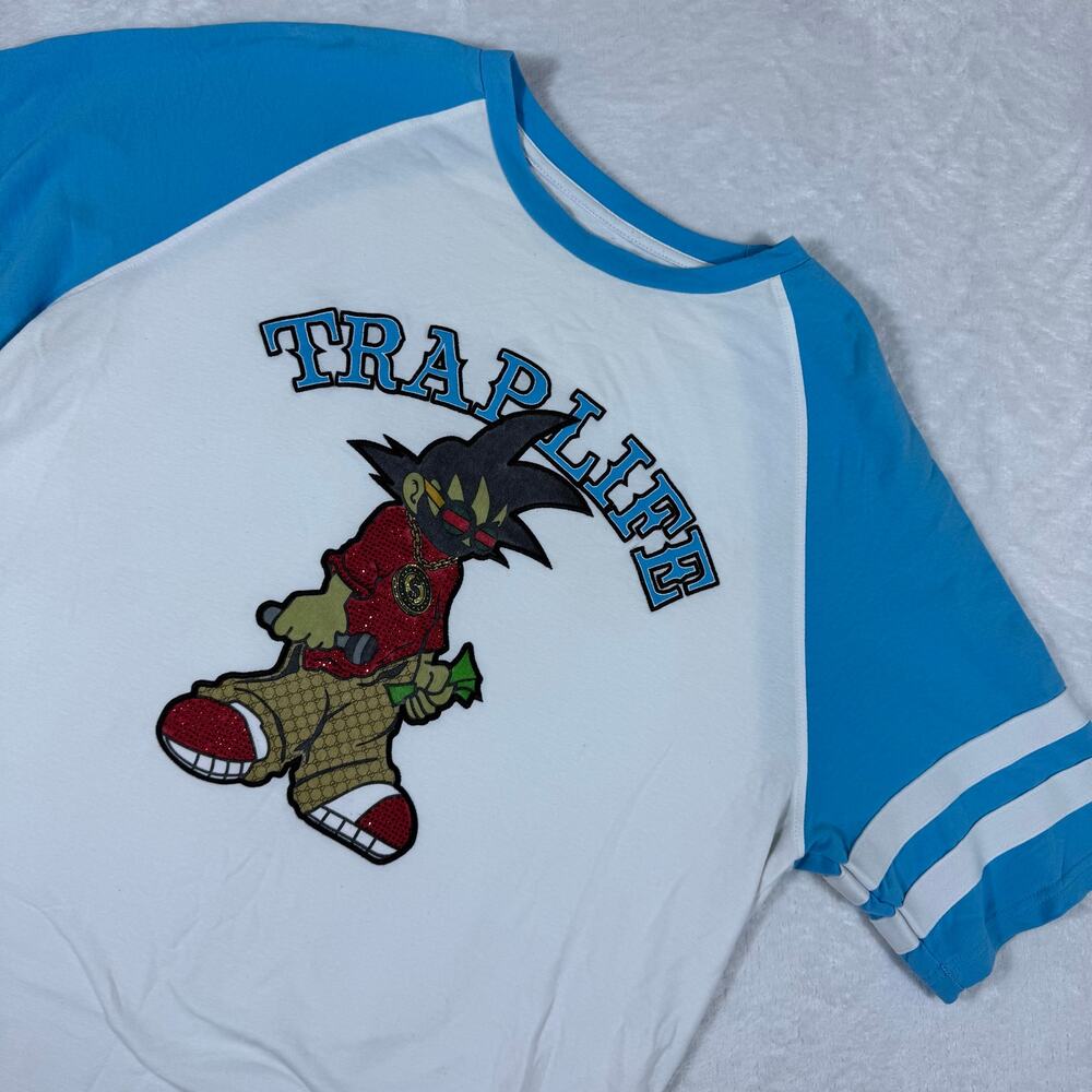 Odd Culture‎ Trap Life Graphic T-Shirt Mens 3XL BigTall Short Sleeve Embroidered